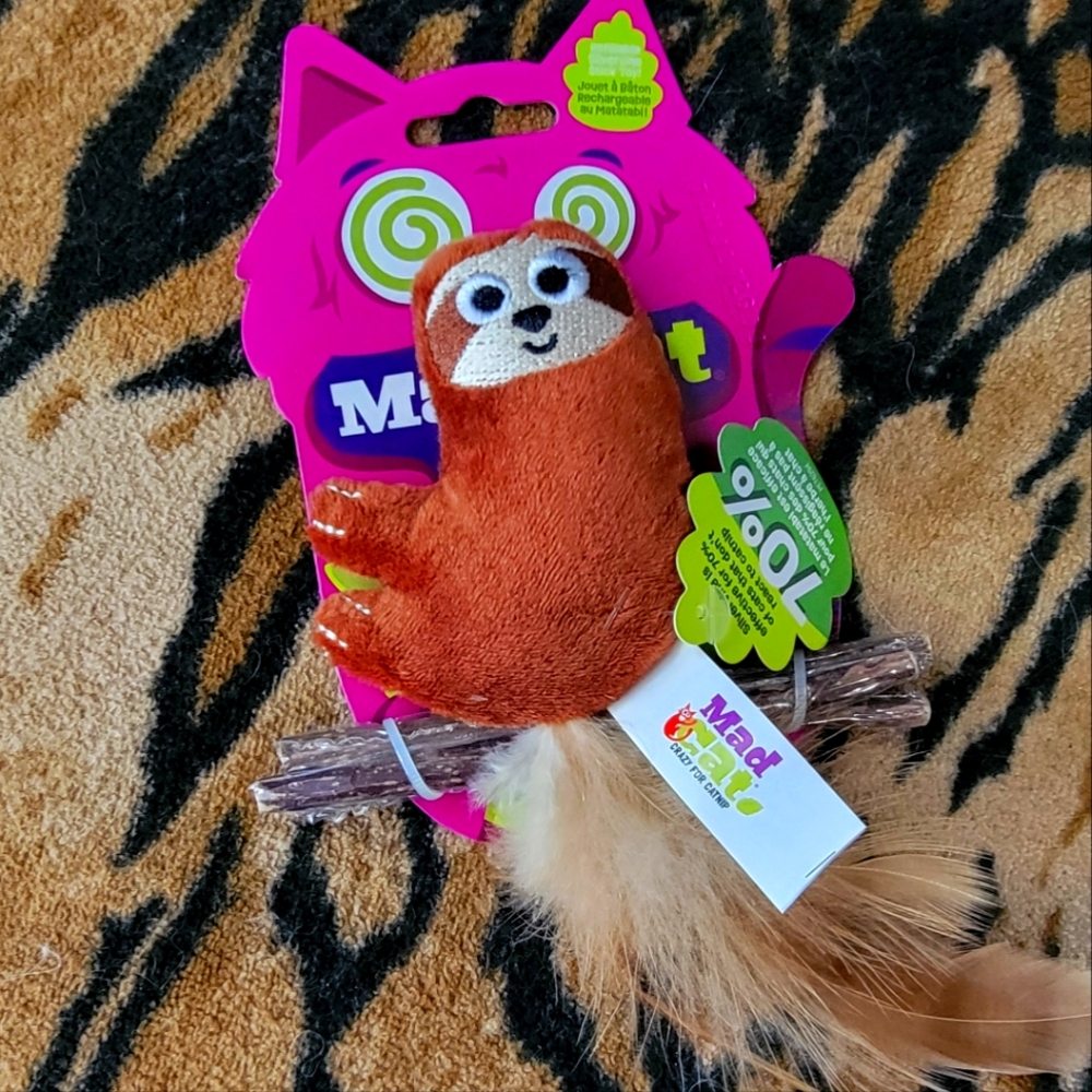 Mad Cat Sloth Toy Catnip Ea.